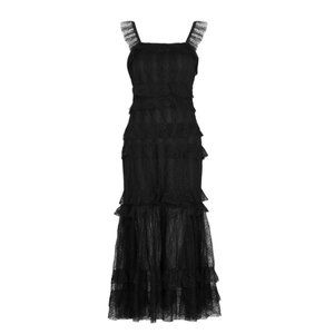 KEEPSAKE The Label Black Lace Midi Meraki Style D'Espirit Dress NWT